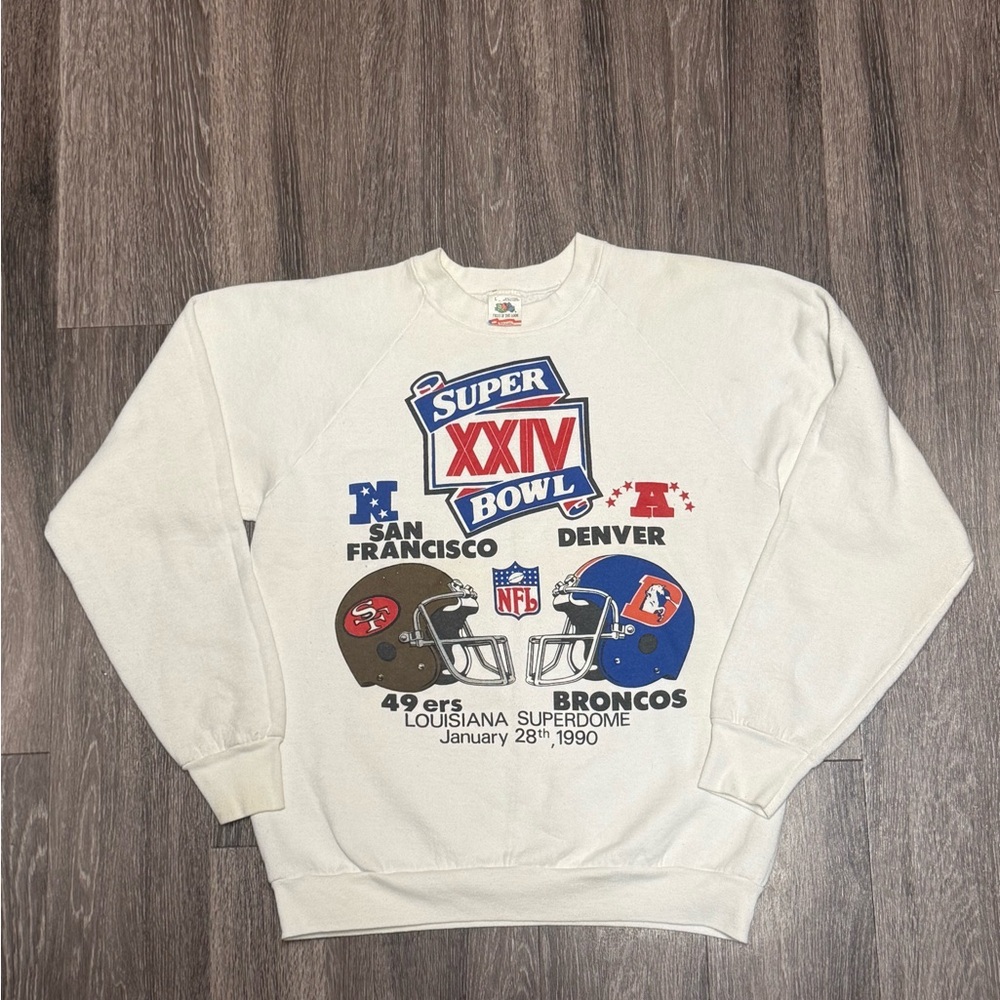 Vintage Super Bowl XXIV White Sweater